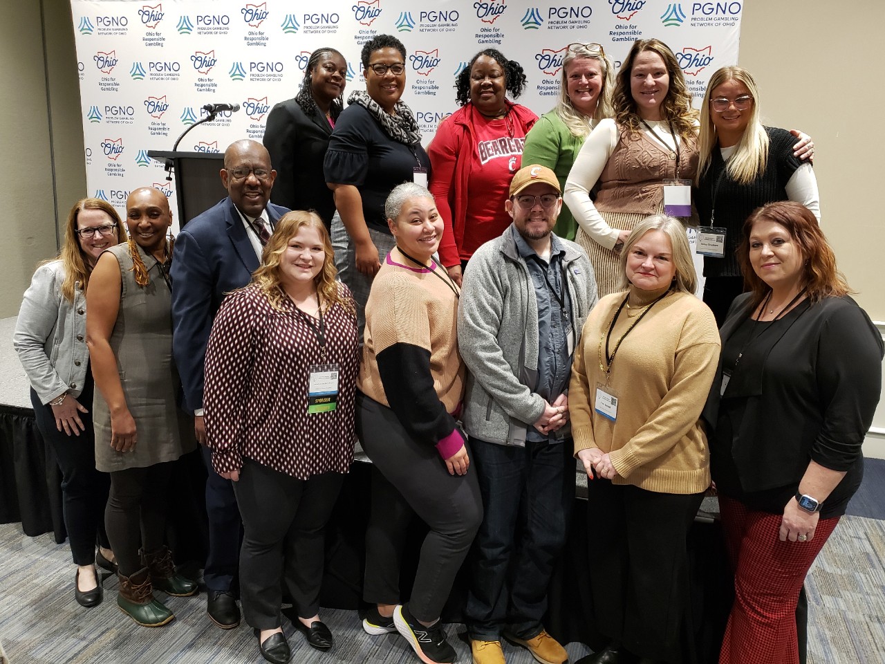 January 2025, Ohio Problem Gambling Conference (photo of a small group of the over 30 Coalition SW OH members who attended the Conference)